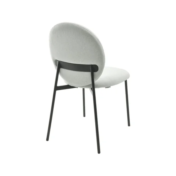 2er-Set Metall-Esszimmerstühle "Perla" - Hellgrau - Imagen 6