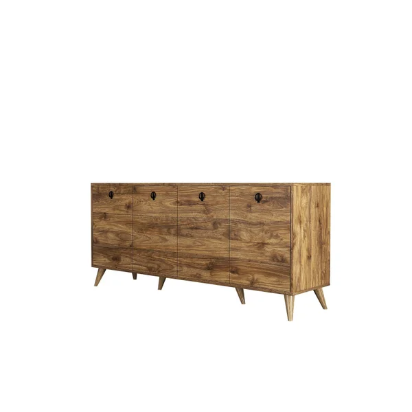 Aparador de madera "Elite" - 180 x 45 x 80 cm - Marrón