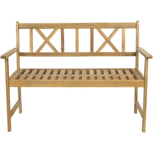 Banco de jardín de madera 120 cm "Surabaya" - 2 plazas - Marrón