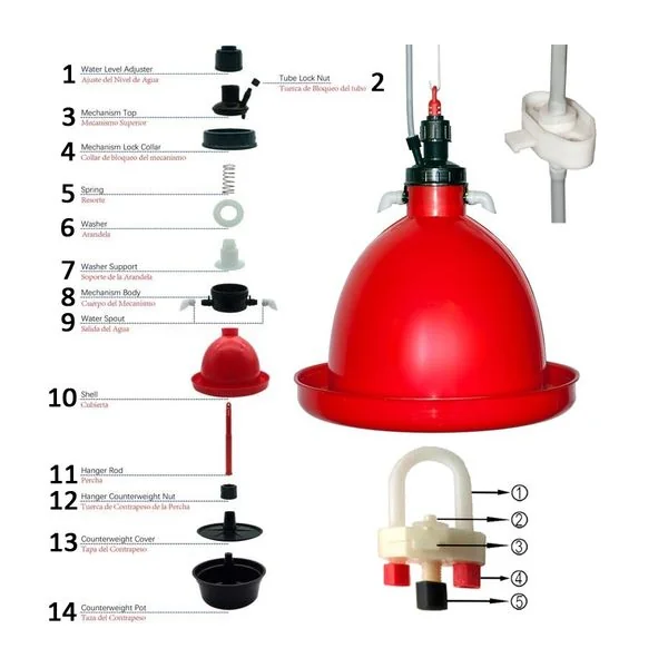 Bebedero colgante Automatico Mod. Campana para Gallinas