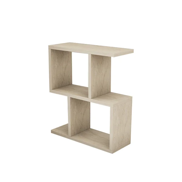 Beistelltisch „Zet“ aus Holz – 45 x 17 x 51 cm – Travertin