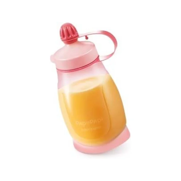 Botella flexible c/ cuchara Rosa PAPU PAPI (200 ml)