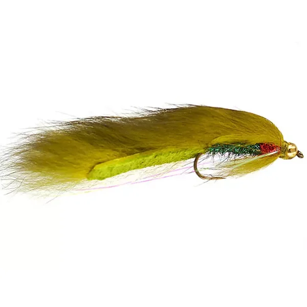 Bright Beaded Zonker Olive streamer trucha