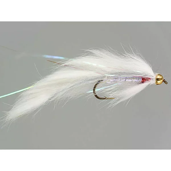 Bright Beaded Zonker White streamer trucha