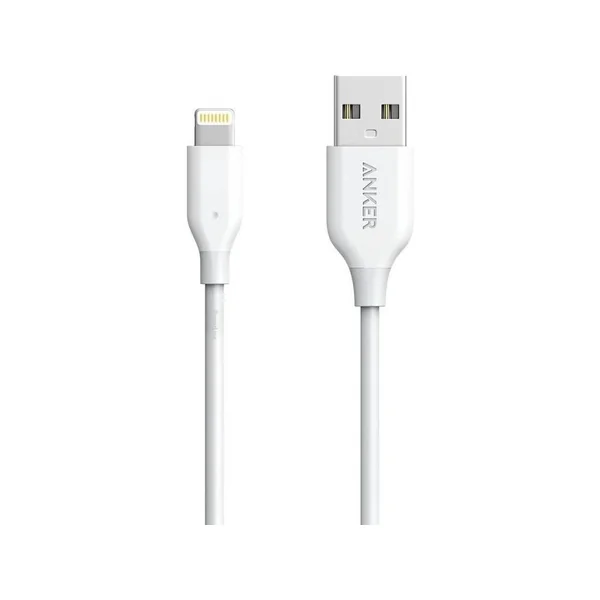 Cable ANKER PowerLine+ (USB - Lightning - 0.9 m - Blanco)