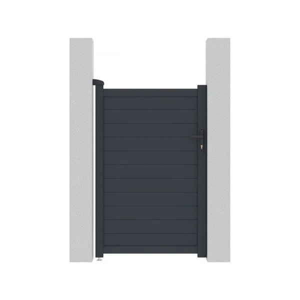 Cancello in alluminio "Marc" - 101,2 x 155,9 cm - Grigio