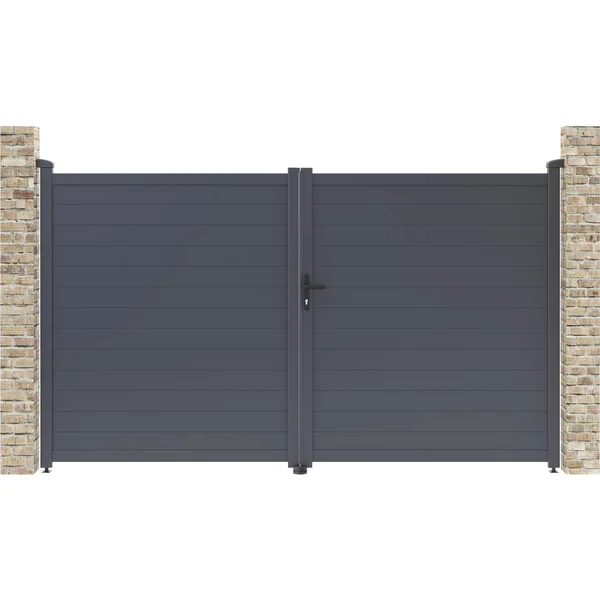 Cancello in alluminio "Marc" - 299,5 x 180,9 cm - Grigio