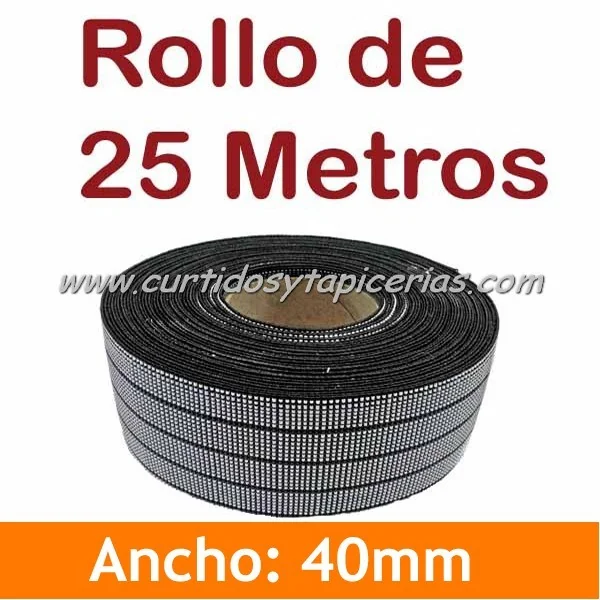 Cincha Elastica 40mm (Rollo de 25 mts)