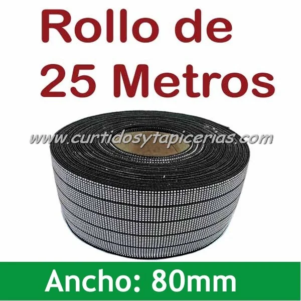 Cincha Elastica 80mm (Rollo de 25 mts)