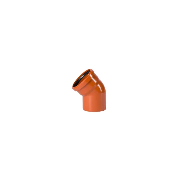 Codo 45º Macho - Hembra PVC Teja