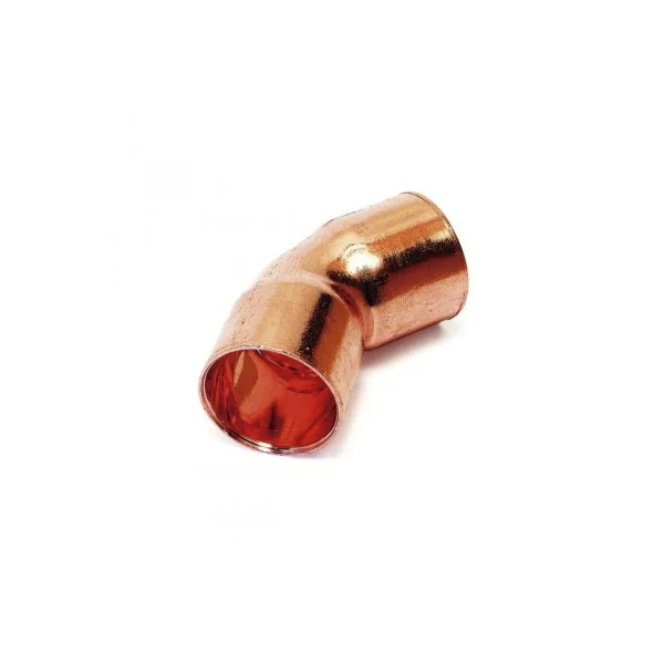 Codo cobre 45º hembra - hembra 22mm. - Imagen 2