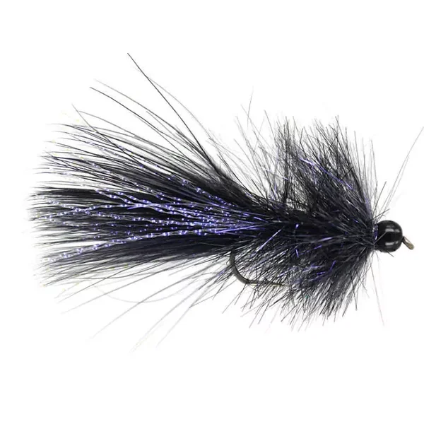 Coffeys Sparkle Minnow - Black Light streamer