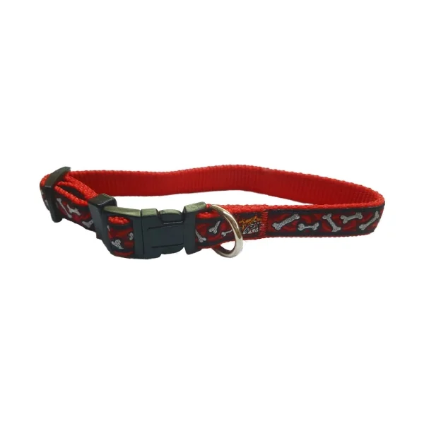 COLLAR NYLON 15x250-380MM.BULL ROJO/ROJO***