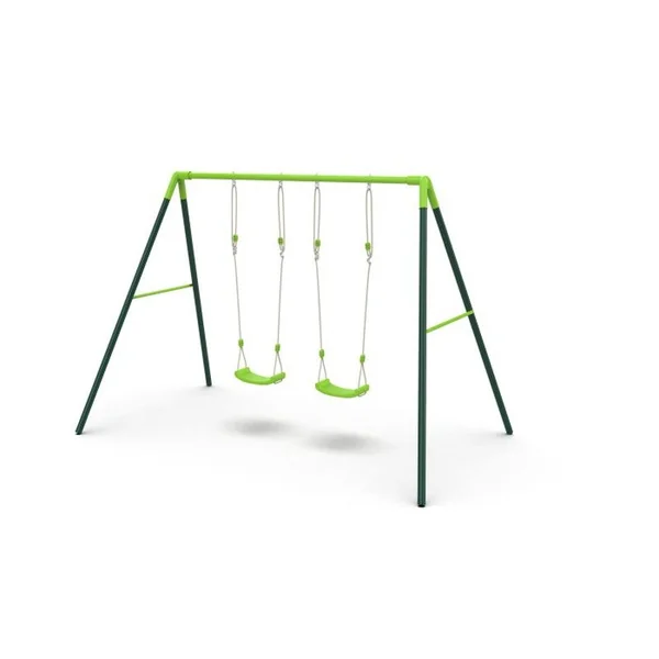 Columpio clásico metálico de 2 plaza para niños