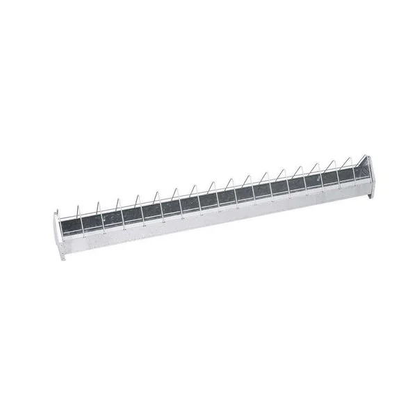 Comedero doble de metal para gallinas