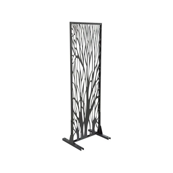 Dekorativer Metallzaun "Tree" 50 x 150 cm - Anthrazit