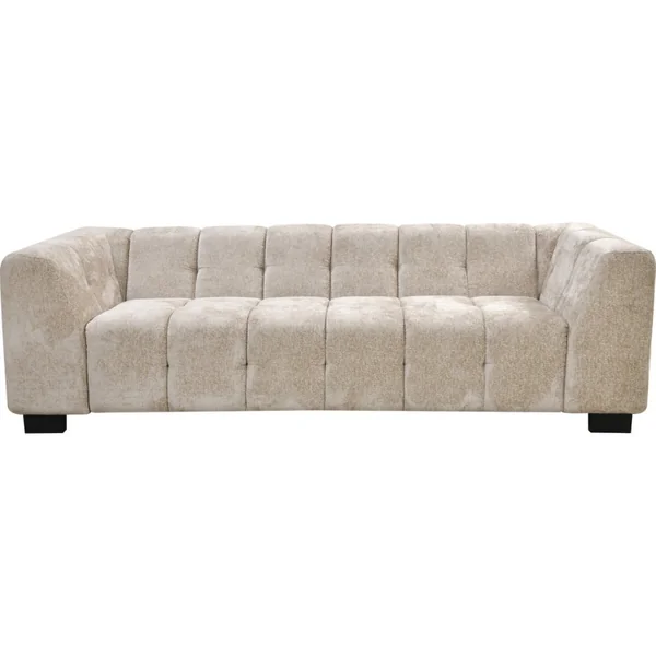 Designer 3-Sitzer Sofa aus Chenille-Stoff "Foch" - Beige