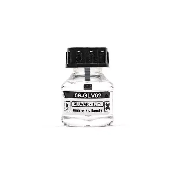 Diluyente para barniz premium GLUVAR hotfly - 15 ml