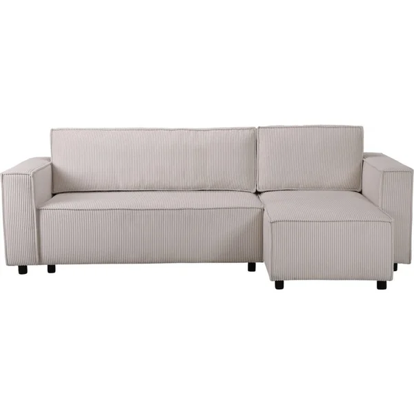 Ecksofa aus Cord "Montaigne S" - 3-Sitzer - Beige