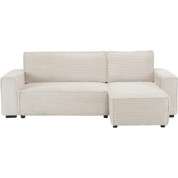 Ecksofa aus Cord "Opera" - 3-Sitzer - Beige