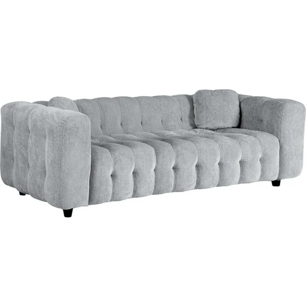 Einzelsofa aus Chenille-Stoff "Vendome" - 3-Sitzer - Grau