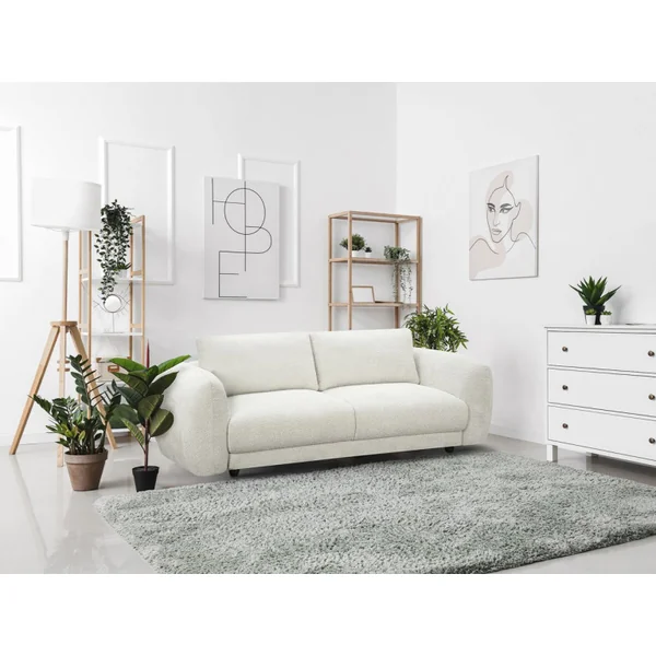 Einzelsofa „Saint Germain S“ aus Chenille-Stoff – 3-Sitzer – Beige - Imagen 2