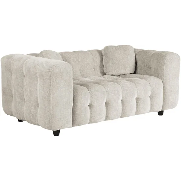 Einzelsofa „Vendome“ aus Chenillestoff – 2 Sitze – Beige