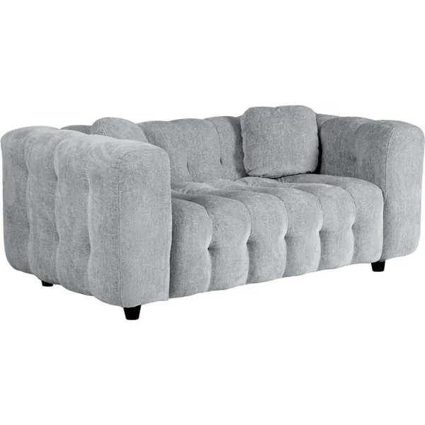 Einzelsofa „Vendome“ aus Chenillestoff – 2 Sitze – Grau