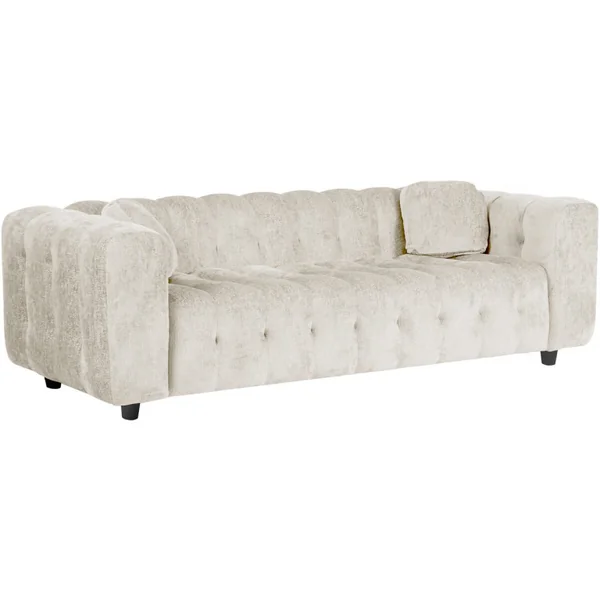 Einzelsofa „Vendome“ aus Chenillestoff – 3 Sitze – Beige
