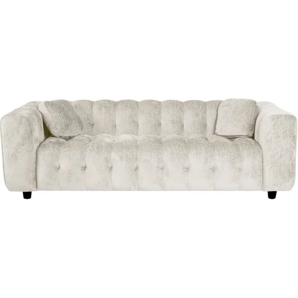 Einzelsofa „Vendome“ aus Chenillestoff – 3 Sitze – Beige - Imagen 4