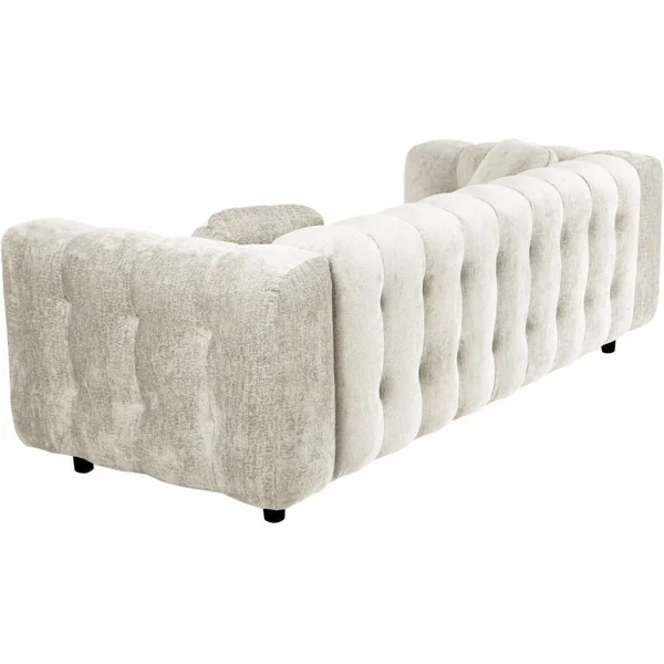Einzelsofa „Vendome“ aus Chenillestoff – 3 Sitze – Beige - Imagen 5