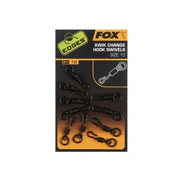 EMERILLON FOX EDGES KWIK CHANGE HOOK SWIVELS (pack 10 ud)