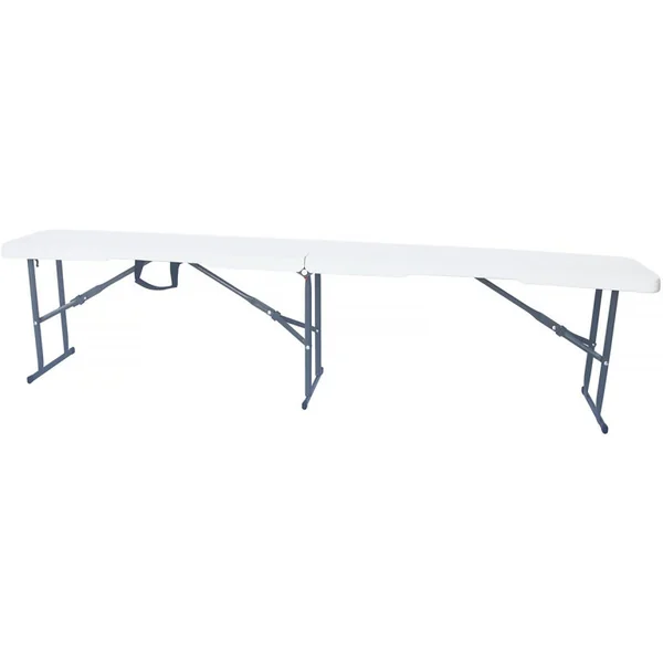 Ensemble Table de jardin pliante + 2 Bancs pliants " Foldy" - Blanc - Imagen 4