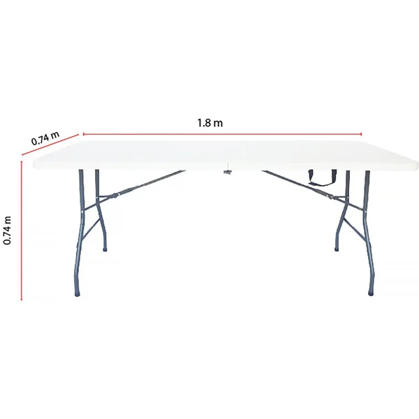 Ensemble Table de jardin pliante + 2 Bancs pliants " Foldy" - Blanc - Imagen 8
