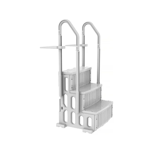 Escalier simple de piscine "Nathan" - 3 marches - en plastique