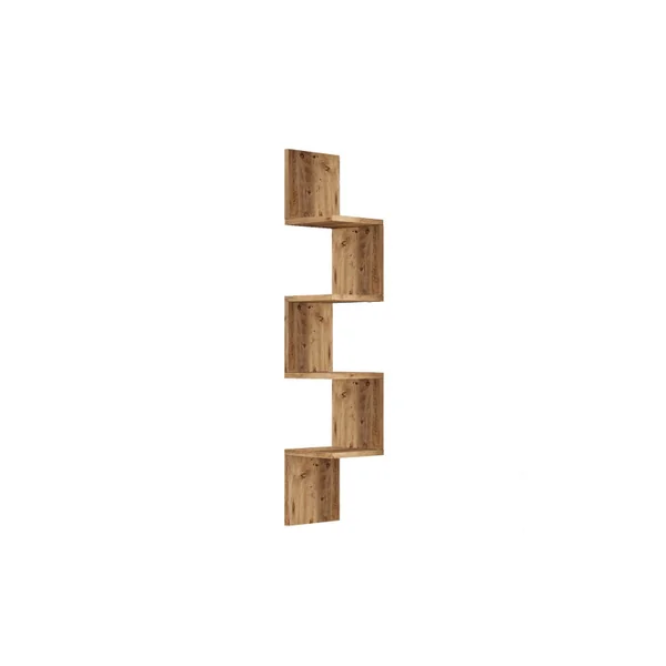 Estantería de pared de madera "Lula" - 22 x 22 x 117 cm - Marrón