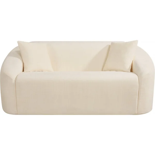 Fixes gerades Sofa aus Stoff "Ondine" - 2-Sitzer - Beige