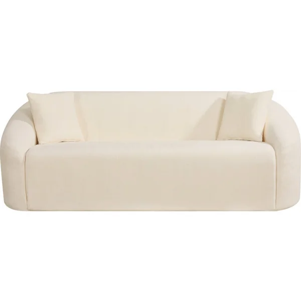 Fixes gerades Sofa aus Stoff "Ondine" - 3-Sitzer - Beige