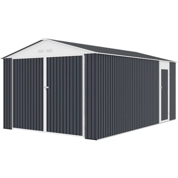 Garage in metallo "Houston" 15,36 mq - Antracite