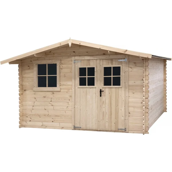 Gartenhaus aus Holz 14 m² "Oz" - 388 x 298 x 225 cm - 28 mm