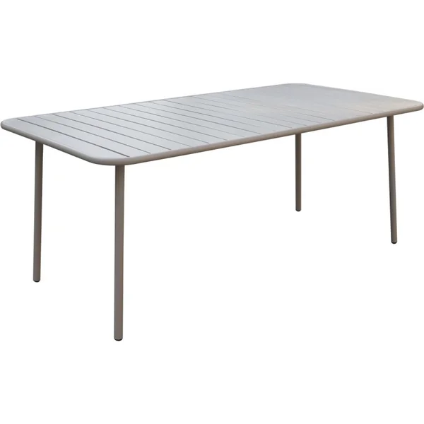 Gartentisch aus Metall „Bilbao“ – 180 x 90 x 71 cm – Taupe
