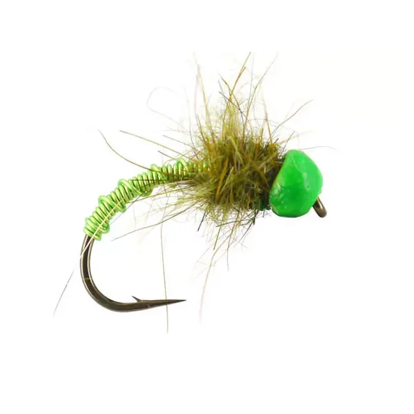 Green Metal Troutcounter ninfa con bola