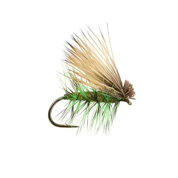 Green Superb Elk Hair Caddis mosca seca