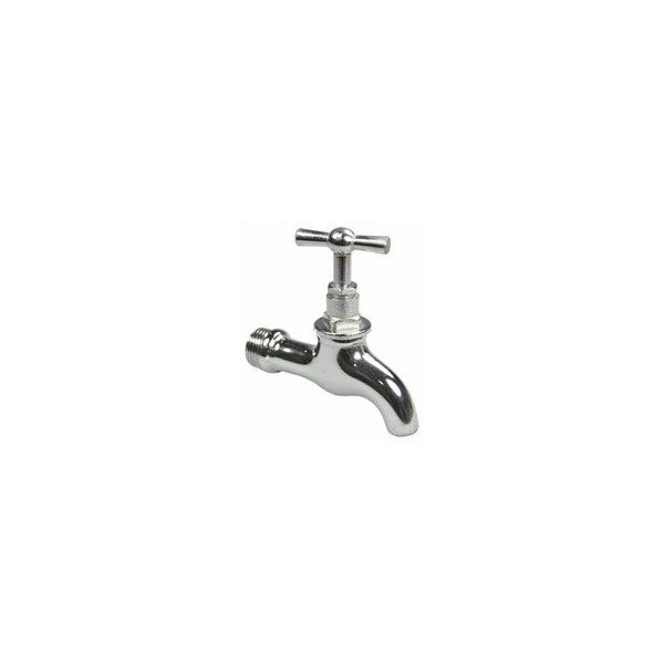 Grifo codo jardín 1/2" cromo