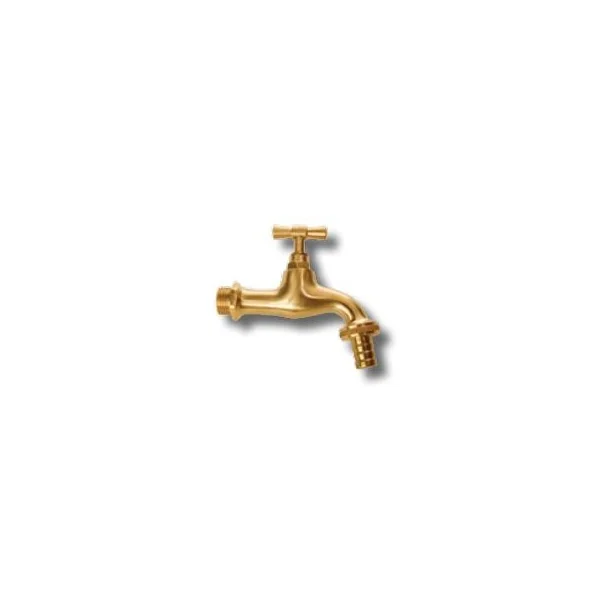 Grifo codo jardín racor manguera 1/2" cromo