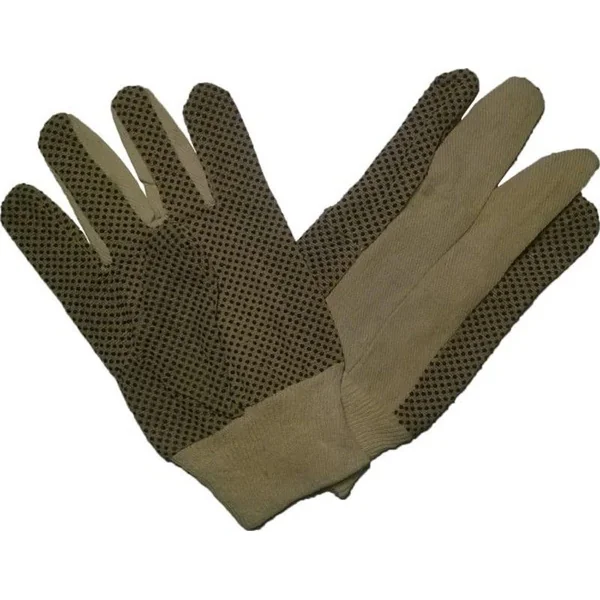 Guante de algodón y PVC para jardín