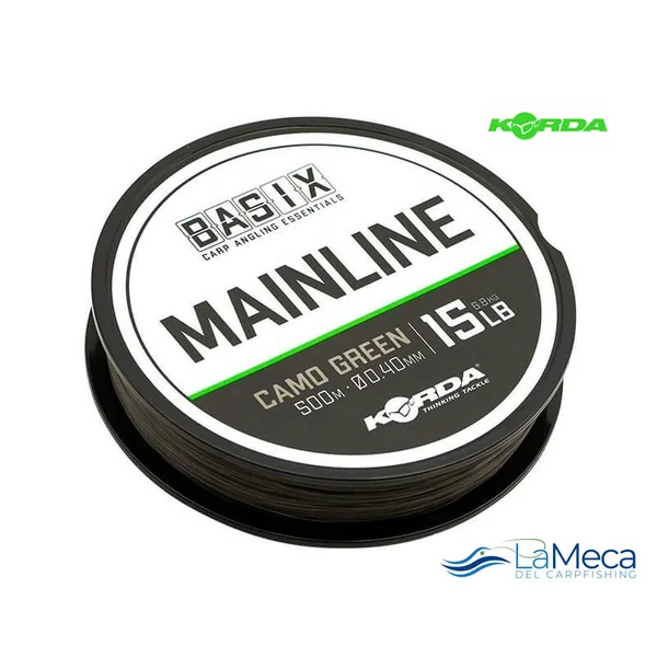 HILO KORDA BASIX MAIN LINE CAMO GREEN 0.40mm - 500M