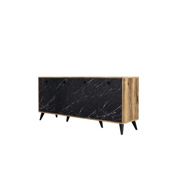 Holzanrichte "Elite" - 180 x 45 x 80 cm - Schwarz