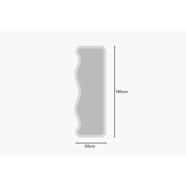 Holzspiegel "Asel" - 50 x 160 cm - Weiß - Imagen 6