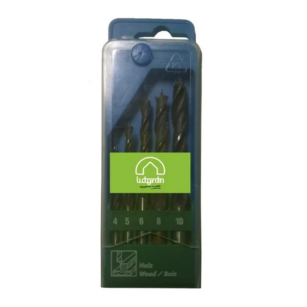Juego de 5 brocas para madera - 4 a 10mm.